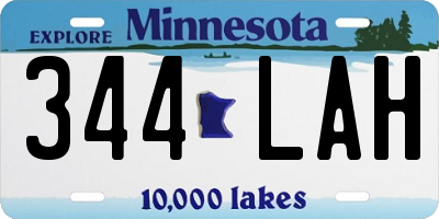 MN license plate 344LAH