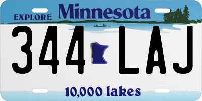 MN license plate 344LAJ