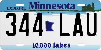 MN license plate 344LAU