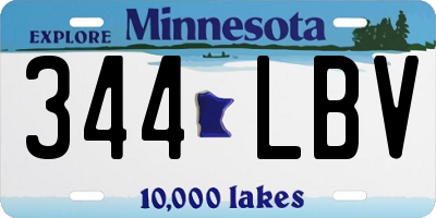MN license plate 344LBV