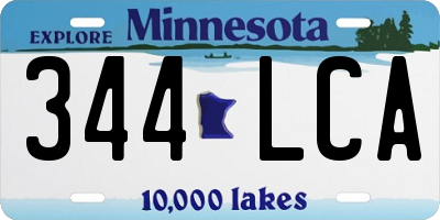 MN license plate 344LCA