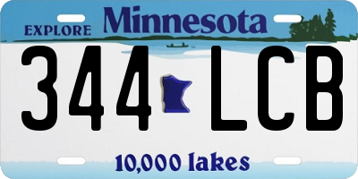 MN license plate 344LCB