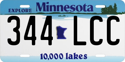 MN license plate 344LCC