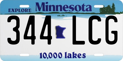MN license plate 344LCG