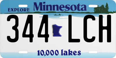 MN license plate 344LCH