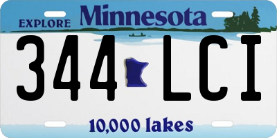 MN license plate 344LCI
