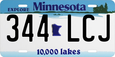 MN license plate 344LCJ