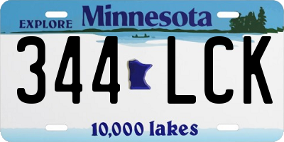 MN license plate 344LCK