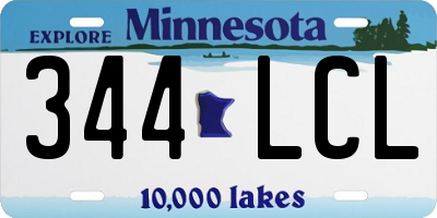 MN license plate 344LCL