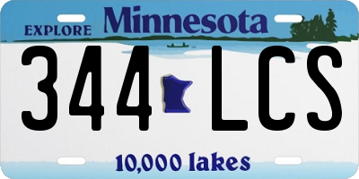 MN license plate 344LCS