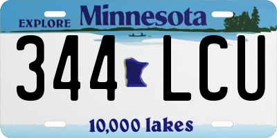 MN license plate 344LCU