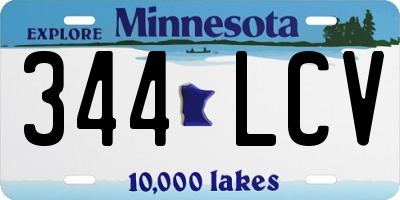MN license plate 344LCV