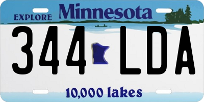 MN license plate 344LDA
