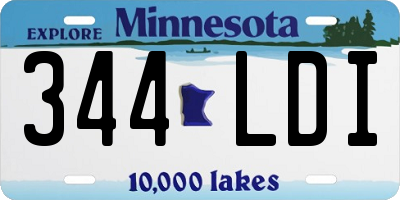 MN license plate 344LDI