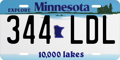 MN license plate 344LDL