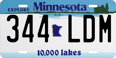 MN license plate 344LDM