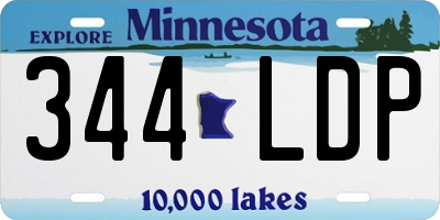 MN license plate 344LDP