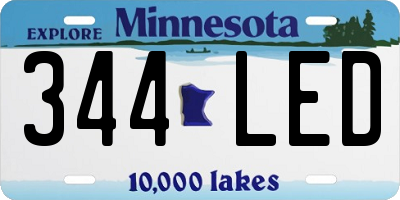MN license plate 344LED
