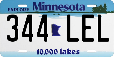 MN license plate 344LEL