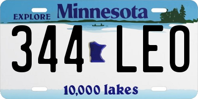 MN license plate 344LEO