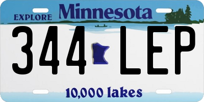 MN license plate 344LEP