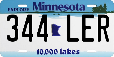 MN license plate 344LER