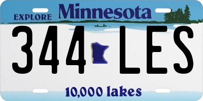 MN license plate 344LES