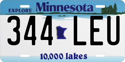 MN license plate 344LEU