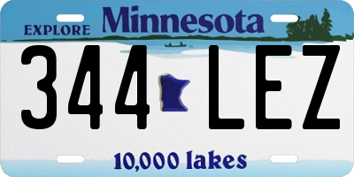 MN license plate 344LEZ