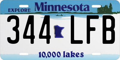 MN license plate 344LFB
