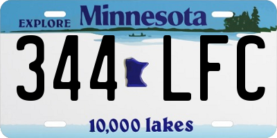 MN license plate 344LFC