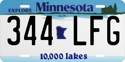MN license plate 344LFG