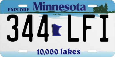 MN license plate 344LFI