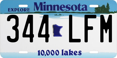 MN license plate 344LFM