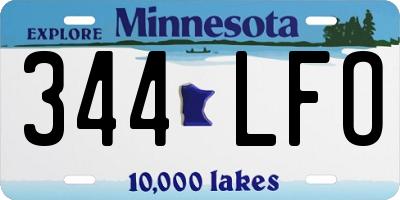 MN license plate 344LFO