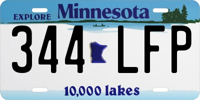 MN license plate 344LFP