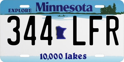 MN license plate 344LFR