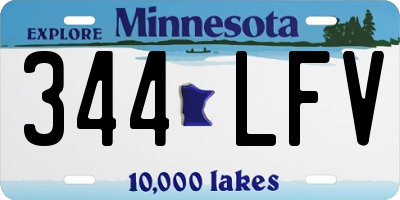 MN license plate 344LFV