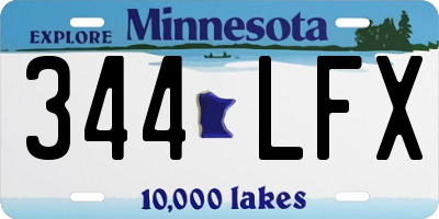 MN license plate 344LFX
