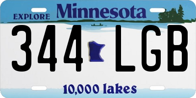 MN license plate 344LGB