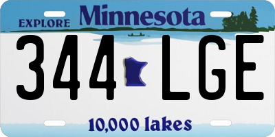 MN license plate 344LGE