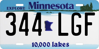 MN license plate 344LGF