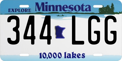 MN license plate 344LGG