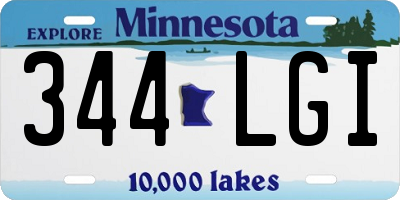 MN license plate 344LGI