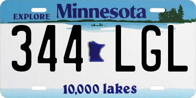 MN license plate 344LGL