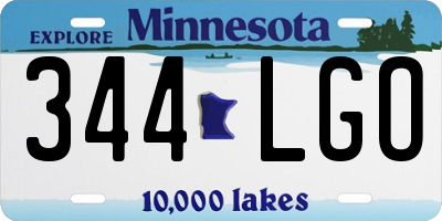 MN license plate 344LGO