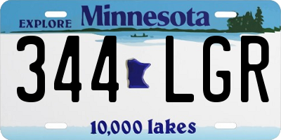 MN license plate 344LGR