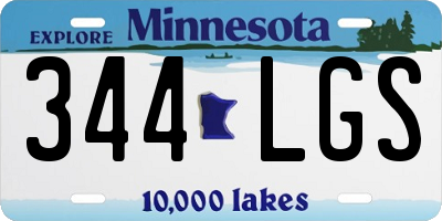 MN license plate 344LGS