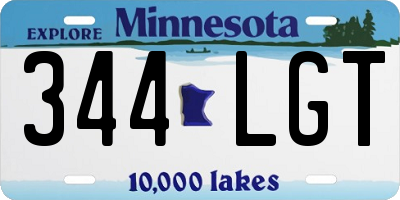 MN license plate 344LGT