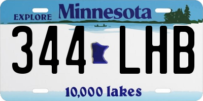 MN license plate 344LHB